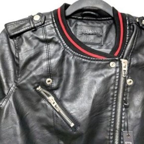 NWT BLANK NYC Vegan Faux Leather Bomber Jacket S - Picture 4 of 9